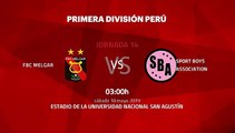 Previa partido entre FBC Melgar y Sport Boys Association Jornada 14 Apertura Perú - Liga 1