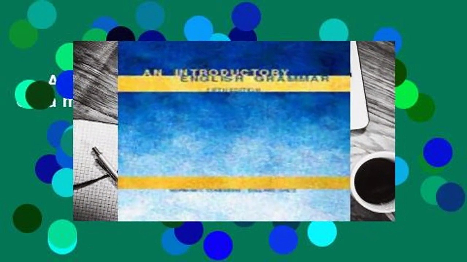 An Introductory English Grammar  Review