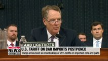 Trump postpones tariff decision on car imports