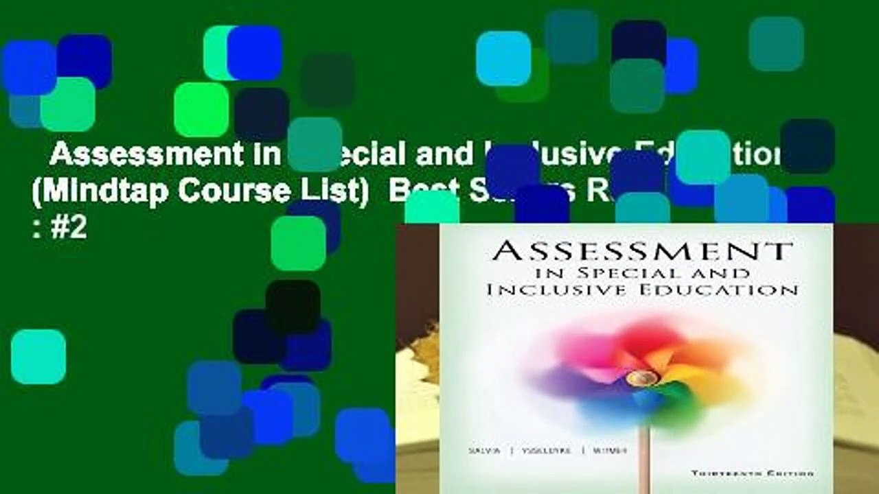 Assessment in Special and Inclusive Education (Mindtap Course List)  Best Sellers Rank : #2