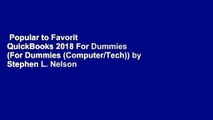 Popular to Favorit  QuickBooks 2018 For Dummies (For Dummies (Computer/Tech)) by Stephen L. Nelson