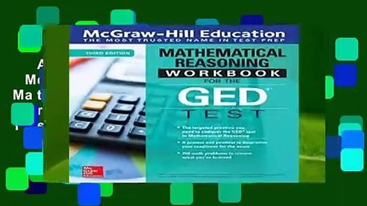 Any Format For Kindle  McGraw-Hill Education Mathematical Reasoning Workbook for the GED Test,
