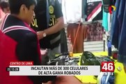 Centro de Lima: incautan más de 300 celulares de alta gama robados