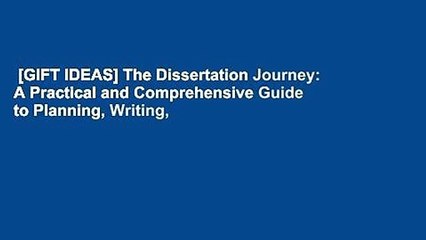 [GIFT IDEAS] The Dissertation Journey: A Practical and Comprehensive Guide to Planning, Writing,