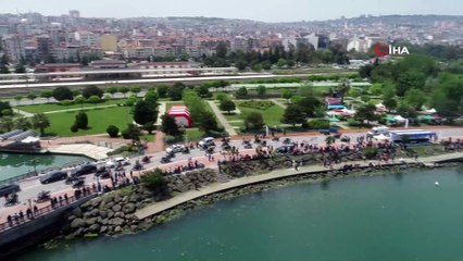 19 Mayıs coşkusu tüm hızıyla sürüyor...Nefes kesen Dragon Bot Yarışları havadan görüntülendi