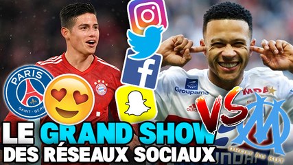 Le PSG aime James Rodriguez, Depay taille l'OM, Domenech descend Bielsa : le Grand Show des Réseaux Sociaux