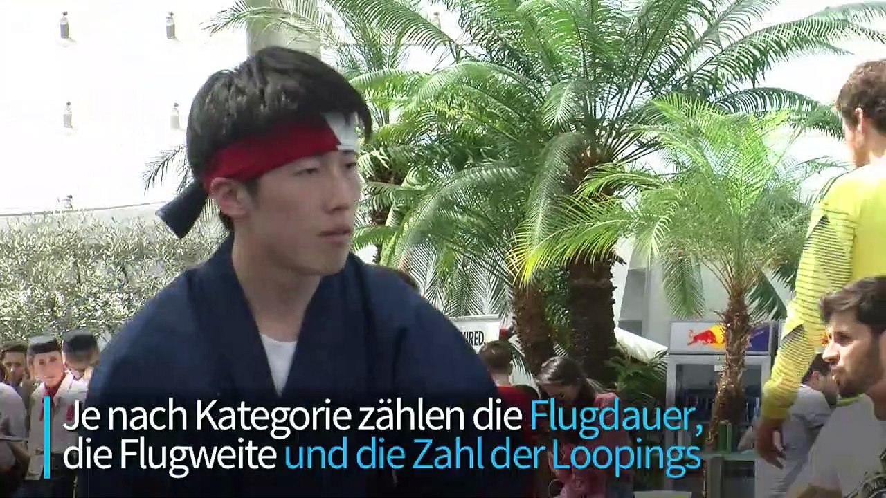 50 Meter mit einem Papierflieger