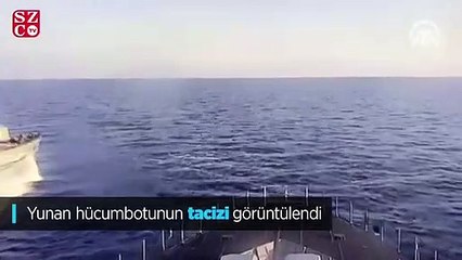 Yunan hücumbotunun tacizi böyle görüntülendi