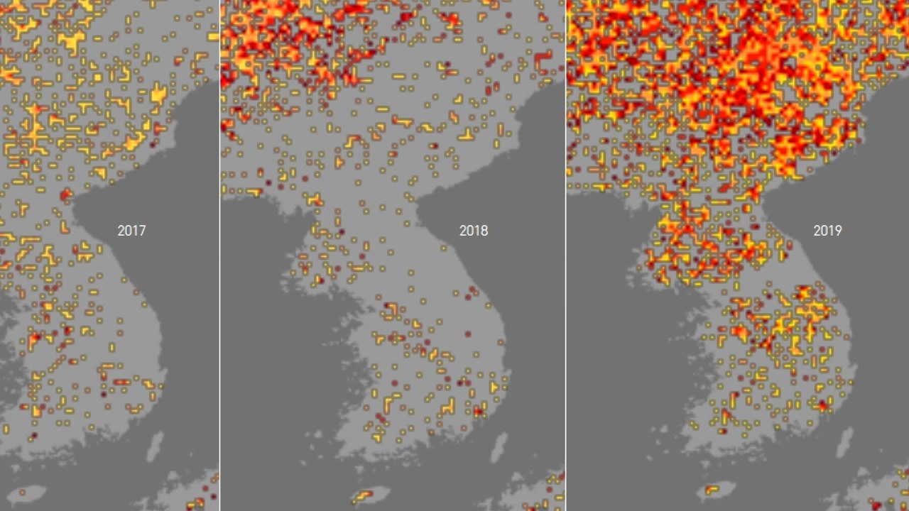 심각한 北 가뭄, 美 기상위성에도 포착 / YTN