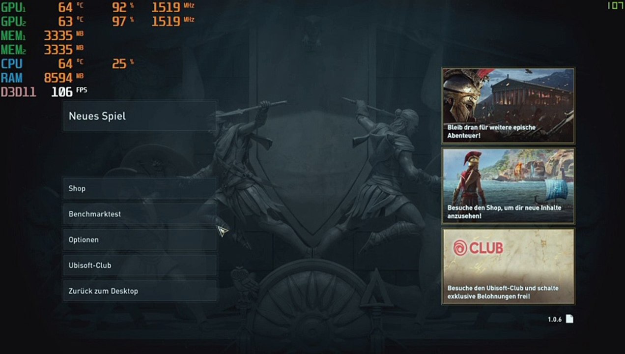 Assassin's Creed Odysseey - (schlechter) SLI FIX