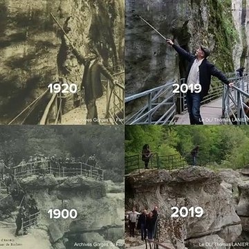 Un siècle dans les Gorges du fier Avant / Après