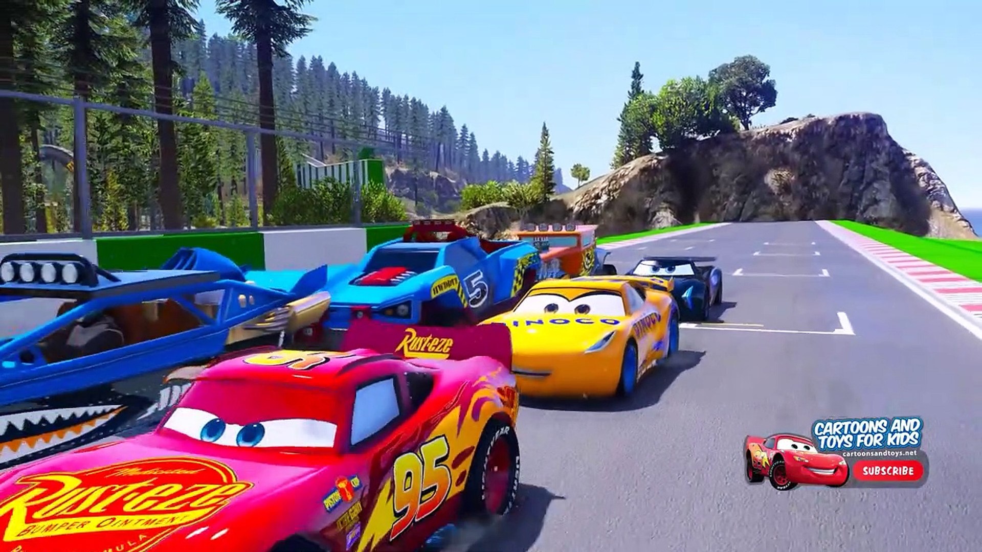 ⁣HOT WHEELS CARS FOREST PARKOUR CARS 3 CHALLENGE (Cars Lightning Mcqueen)