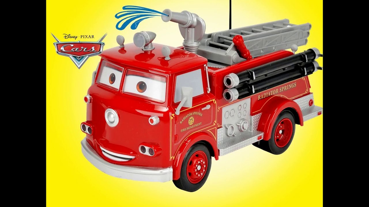 Disney Pixar Cars RC Red Fire Engine Unboxing Demo Review