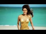 Priyanka Chopra Wearing Golden Bikini at Beach