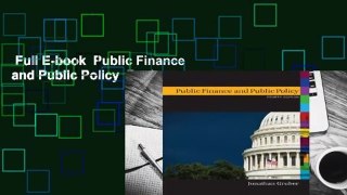 Full E-book  Public Finance and Public Policy  Review