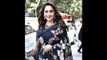 Madhuri Dixit Looks Stunning In Black Saree At Kalank Trailer Launch