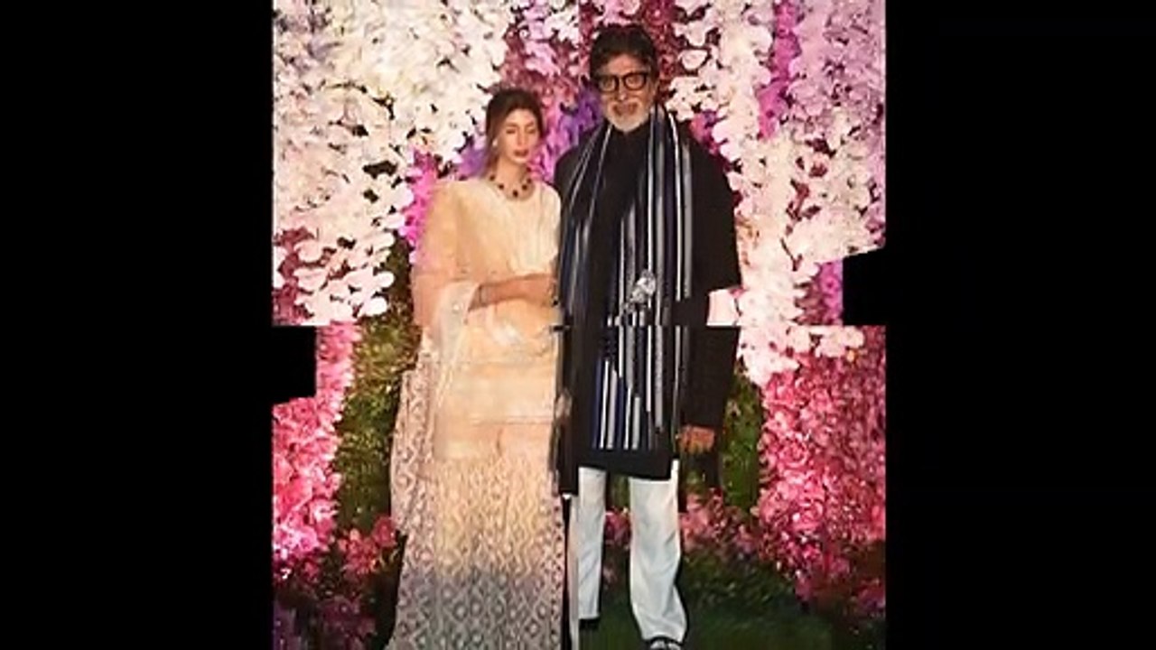 Amitabh Bachchan With Daughter At Akash Ambani Weddding