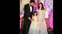 Abhishek Bachchan With Wife Aishwarya Rai & Daughter Aaradhya At Akash & Shloka Wedding 2019