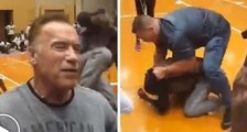 Arnold Schwarzenegger Attacked in South Africa ! Drop-Kicked From Behind!