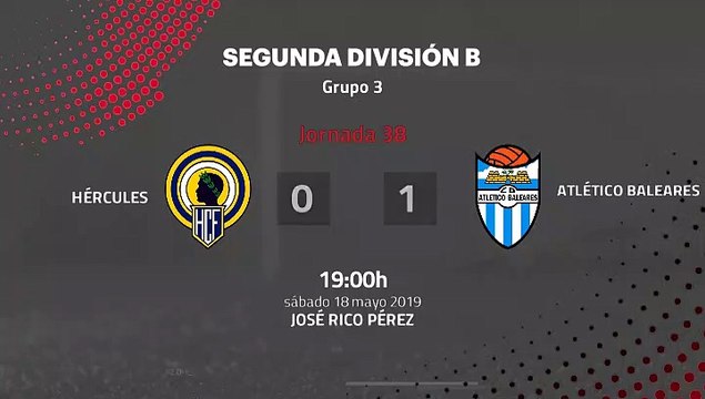 Resumen partido entre Hércules y Atlético Baleares Jornada 38 Segunda División B