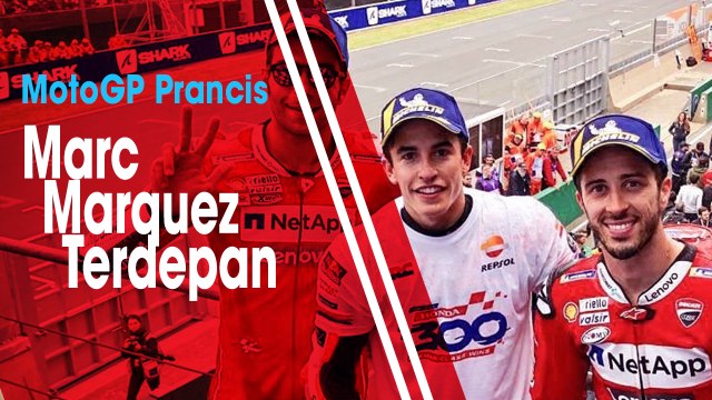 MotoGP Prancis 2019, Marc Marquez Finish Terdepan, Valentino Rossi Gagal Raih Podium