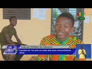 RTB/Culture - A la découverte du lauréat du 1er prix en slam des jeux universitaires 2019