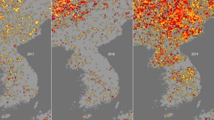 심각한 北 가뭄, 美 기상위성에도 포착 / YTN