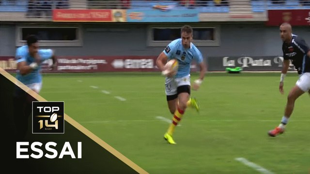 TOP 14 - Essai Jean-Bernard PUJOL (USAP) - Perpignan - Racing 92 - J25 - Saison 2018/2019