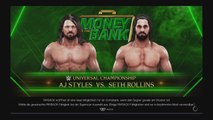 WWE 2K19: [Money in the Bank] AJ Styles vs Seth Rollins (Universal Championship)