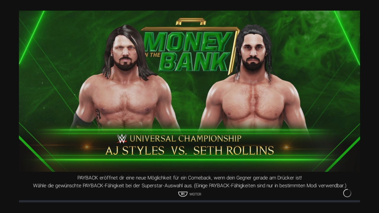 WWE 2K19: [Money in the Bank] AJ Styles vs Seth Rollins (Universal Championship)