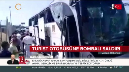 Turist otobüsüne bombalı saldırı