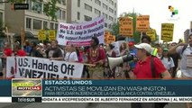 Activistas de EE.UU. se manifiestan en pro de la soberania venezolana