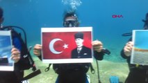 Muğla Fethiye'de 9 Dalgıç Deniz Dibinde Türk Bayrakları ile Geçit Töreni Yaptı