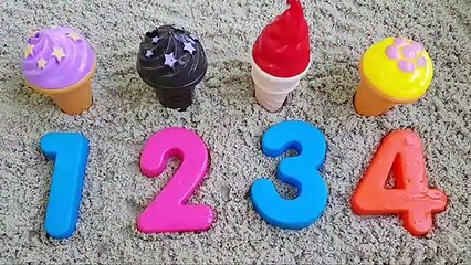 Color Song Nursery Rhymes with Ice Cream Fruit Sand Molds