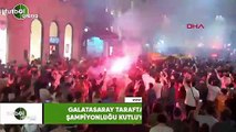 Galatasaray taraftarı şampiyonluğu kutluyor