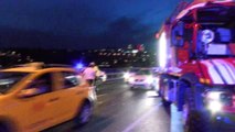 İstanbul-15 Temmuz Şehitler Köprüsü'ndeki Kazada Bariyerlere Sıkışan Kadını İtfaiye Kurtardı