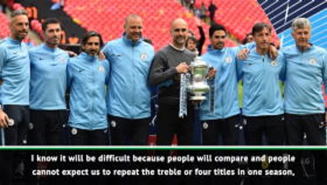 Man City won't repeat 'once in a lifetime' treble - Guardiola