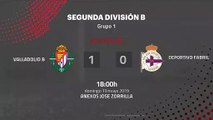 Resumen partido entre Valladolid B y Deportivo Fabril Jornada 38 Segunda División B
