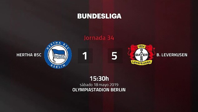Resumen partido entre Hertha BSC y B. Leverkusen Jornada 34 Bundesliga