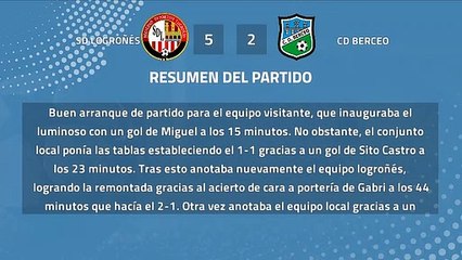 Resumen partido entre SD Logroñés y CD Berceo Jornada 38 Tercera División