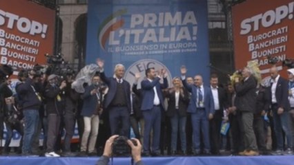 La ultraderecha europea desafía a la UE en acto en Milán