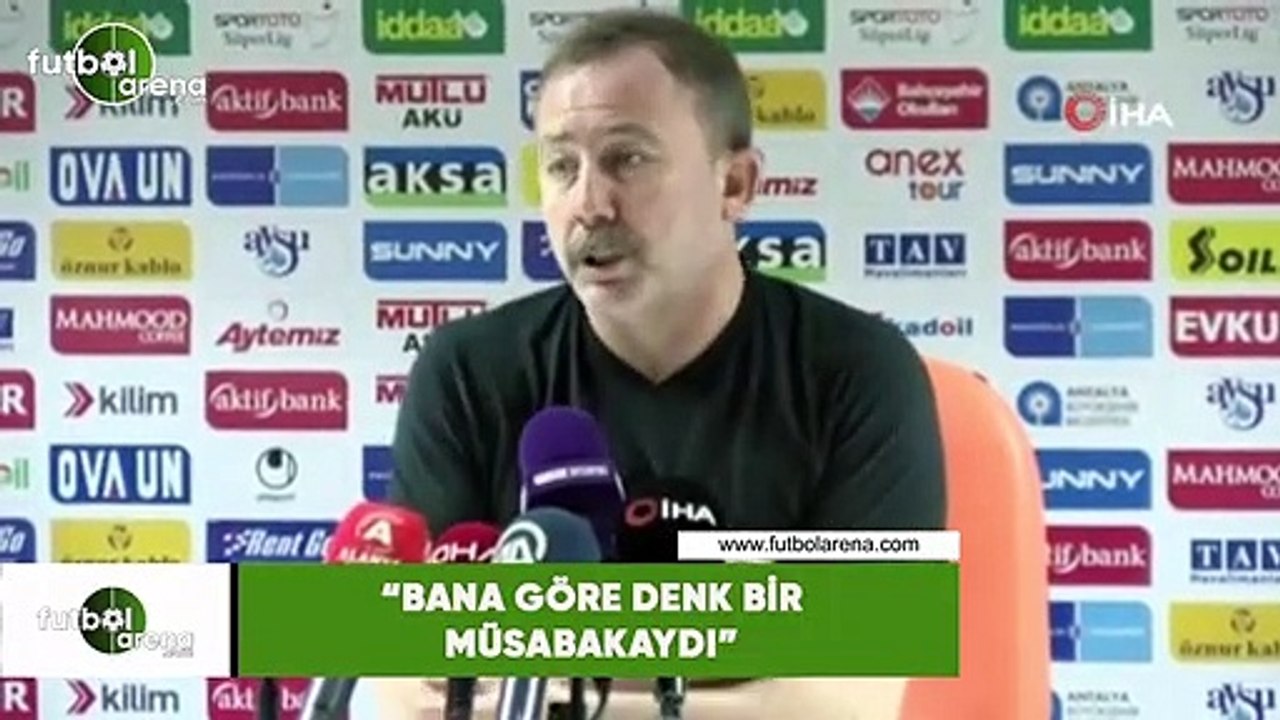 Sergen Yalçın: "Bana göre denk bir müsabakaydı"