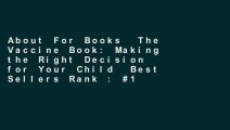 About For Books  The Vaccine Book: Making the Right Decision for Your Child  Best Sellers Rank : #1