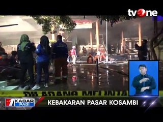 Kebakaran Pasar Kosambi Sudah 3 Hari Belum Sepenuhnya Padam