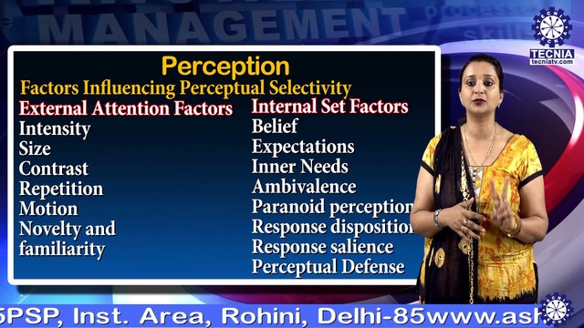 Perception | Dr. Nidhi Gupta | BBA | TIAS | TECNIA TV