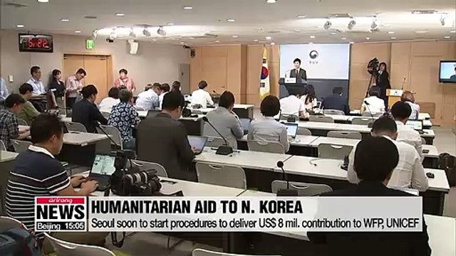 Seoul soon to start procedures to deliver US$ 8 mil. contribution to WFP, UNICEF