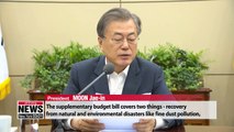 Moon calls on rival political parties for review of gov't-led supplementary budget bill