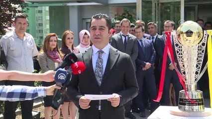 Galatasaray'ın şampiyonluk kupası İstanbul'a gönderildi -  ANKARA