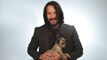 Keanu Reeves Plays With Puppies While Answering Fan Questions - John Wick