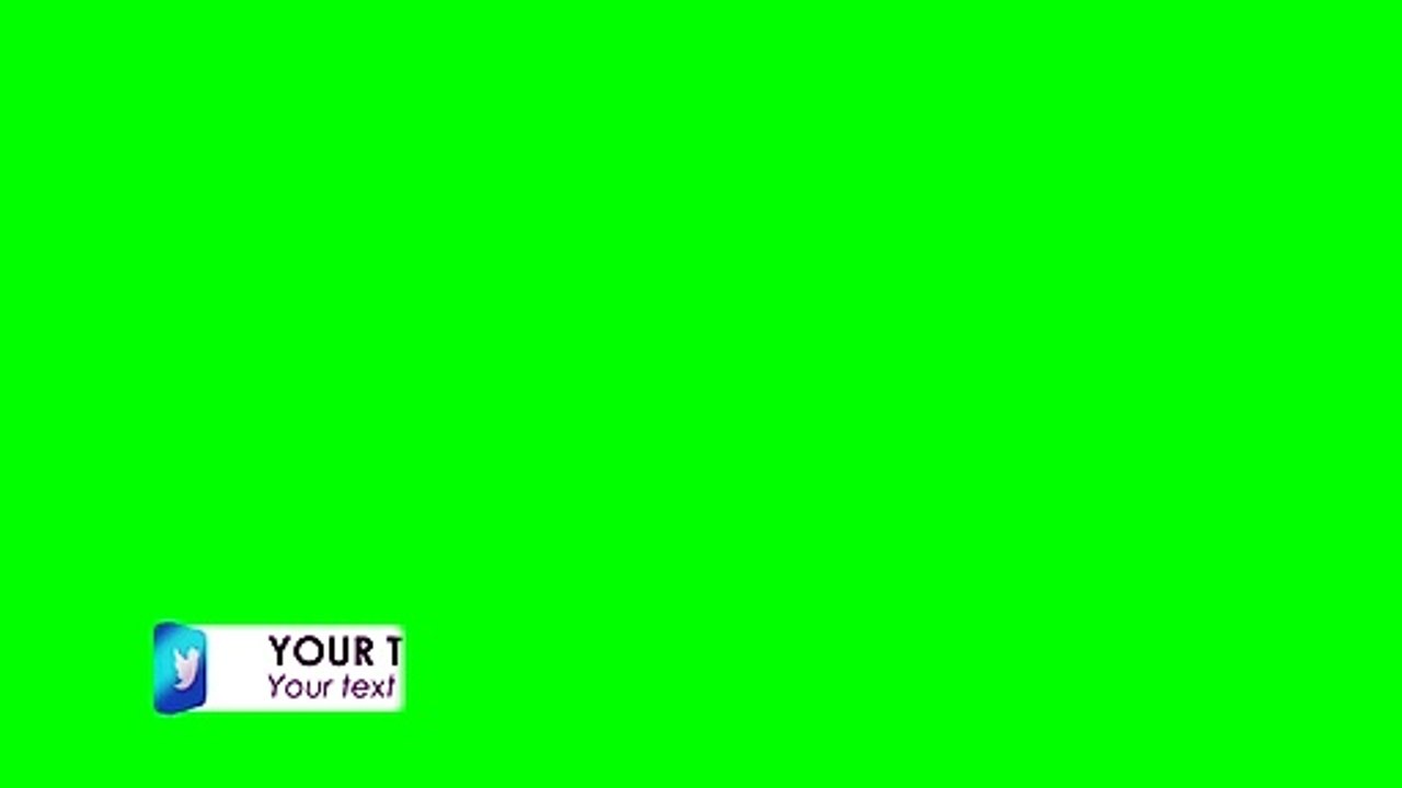 Twitter Logo Banner Green Screen - FREE